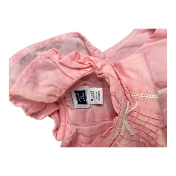 Janie and Jack Lot Of 3 Size 6-12 Months Summer Dresses/Tops Pink EUC - Picture 8 of 15